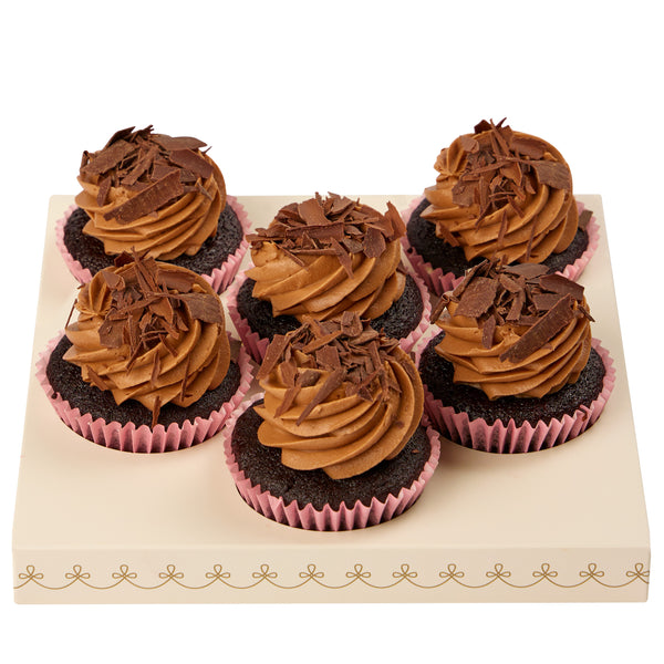 Chocolate Heaven Cupcake Box of 6 - Peggy Porschen Cakes Ltd