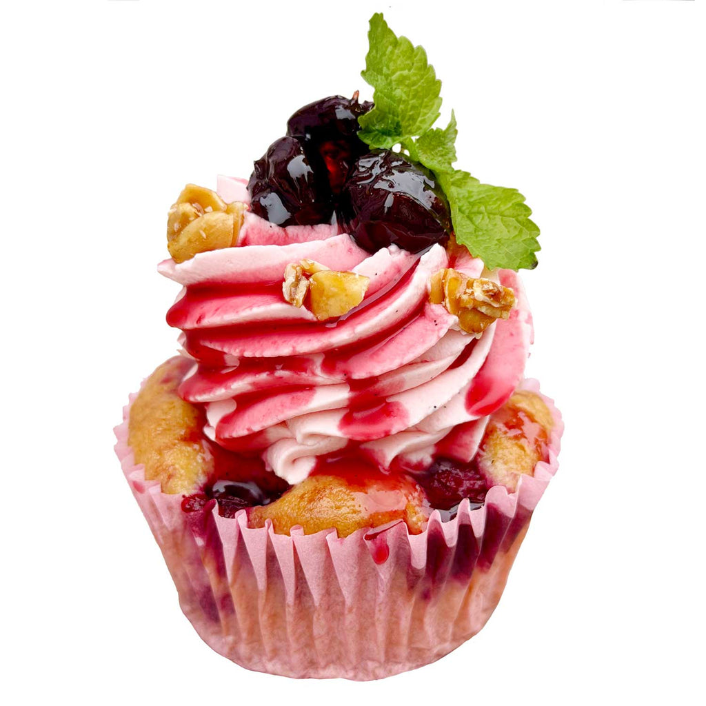 Cherry Bakewell Cupcake - Peggy Porschen Belgravia Ltd