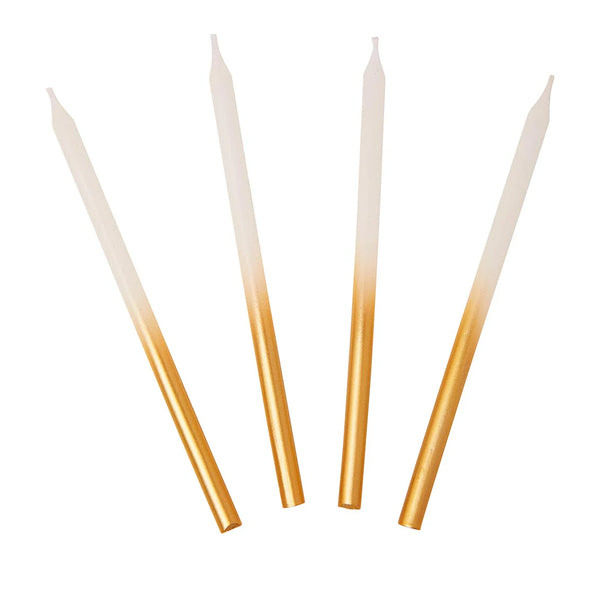 Gold & White Ombre Candles - Peggy Porschen Cakes Ltd