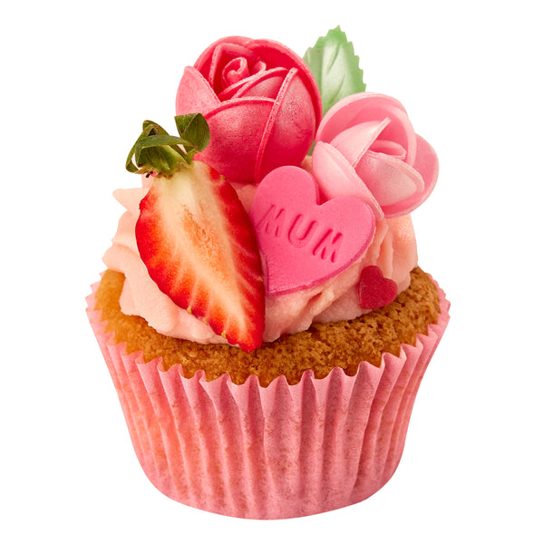 Strawberry & Champagne 'Mum' Cupcake - Peggy Porschen Cakes Ltd