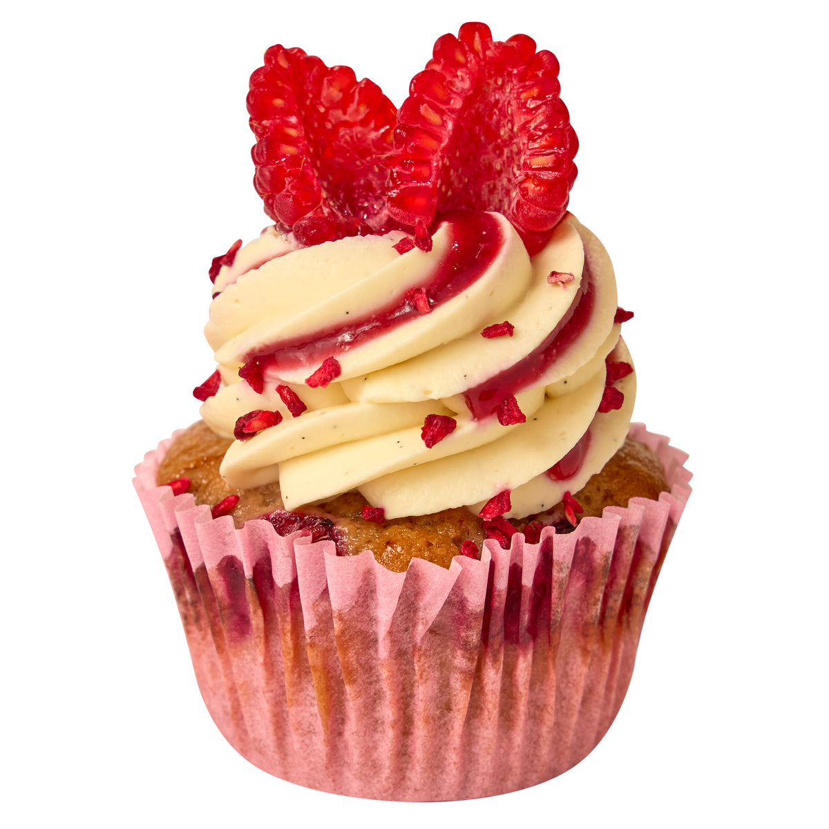 Raspberry Ripple Cupcake - Peggy Porschen London– Peggy Porschen ...