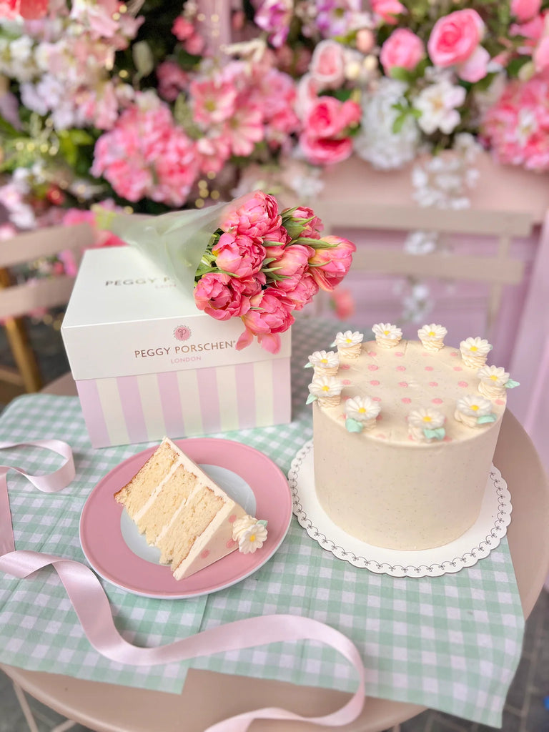 Vanilla Cloud Two Tier Cake - Peggy Porschen Belgravia Ltd