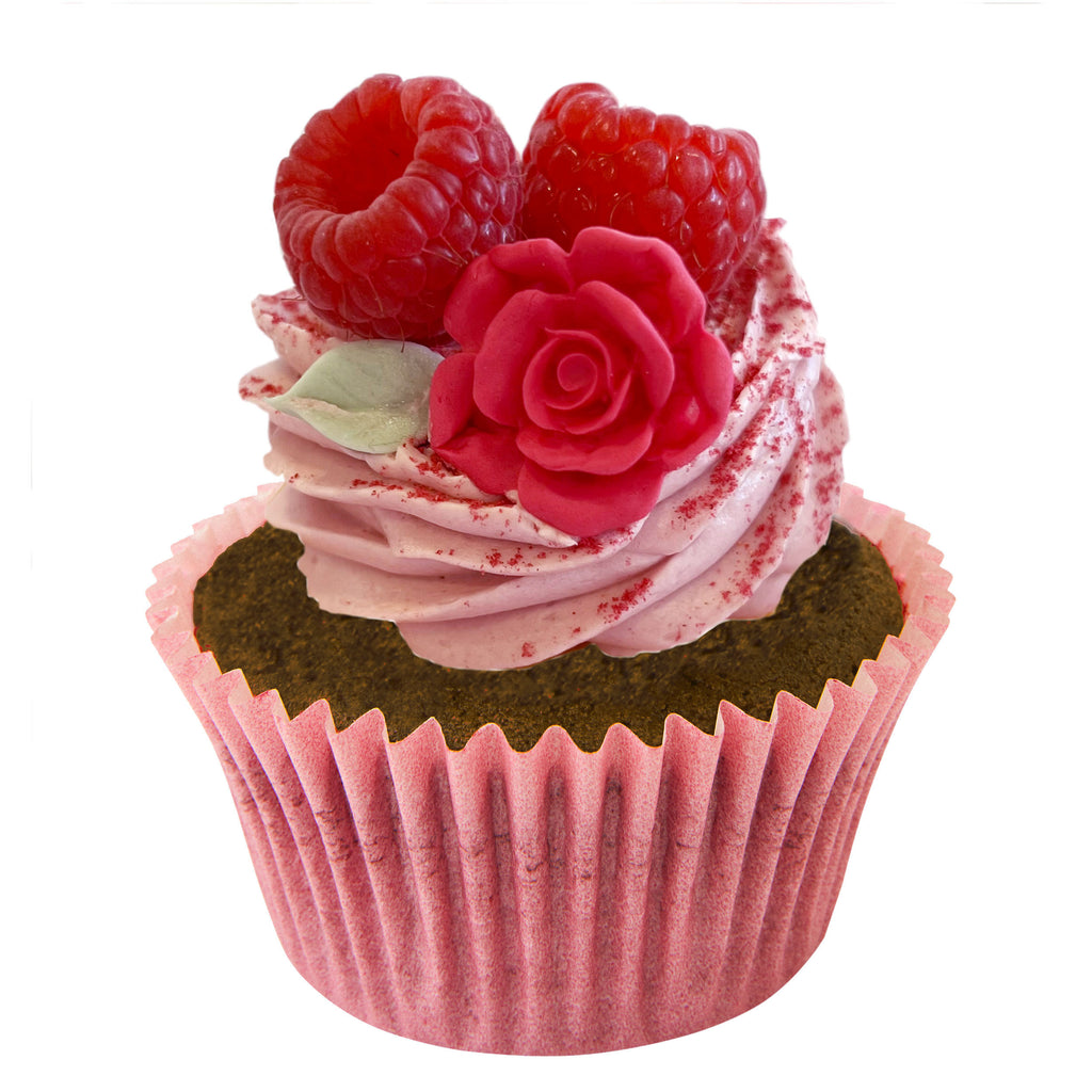 Chocolate, Raspberry & Rose Cupcake (Ve/GF) - Peggy Porschen Cakes Ltd