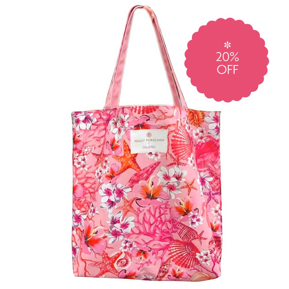 Coral Crush Oversized Tote Bag - Peggy Porschen Cakes Ltd