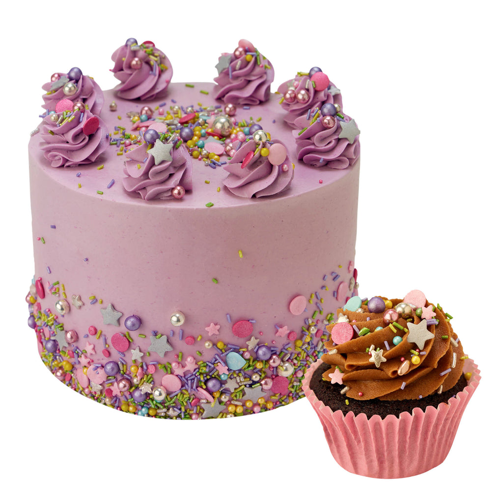Purple Reign Cake & Purple Dreams Party Cupcakes - Peggy Porschen Cakes Ltd