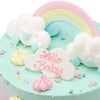 Birthday Cake - Baby Shower Cake - Two Tier Rainbow & Clouds Cake - Peggy Porschen Cakes Ltd